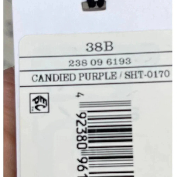 Candied Purple Womens Light Lift Aztec Geometric Stripes Bra Multicolor Sz 38B - Picture 2 of 9